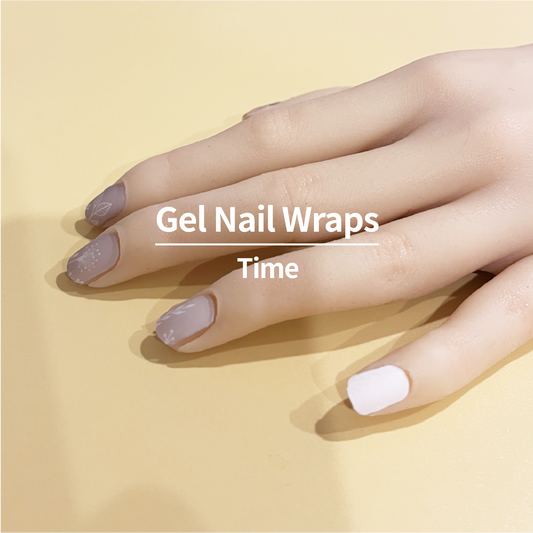 COLOURFULSHARK Nail Artist / Semi-Cured Gel Nail Wraps / Time