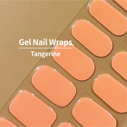 COLOURFULSHARK Nail Artist / Semi-Cured Gel Nail Wraps / Tangerine