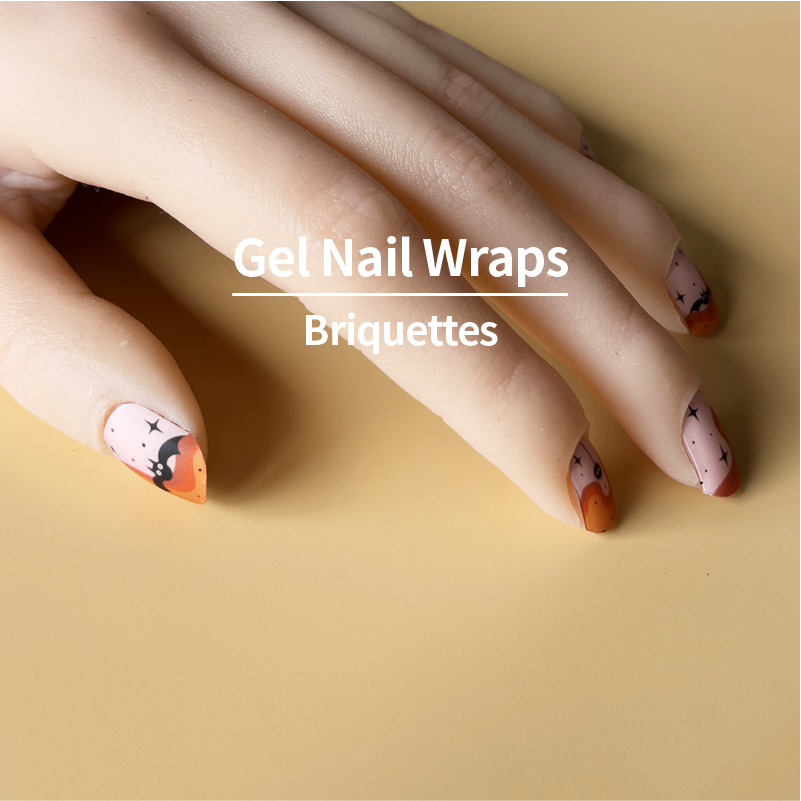 COLOURFULSHARK Nail Artist / Semi-Cured Gel Nail Wraps / Briquettes